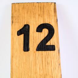 Hand Crafted Oak, Scotch Whisky Barrel Stave Wall Clock, With Hand Branded Numbers - thumbnail 2