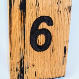 Hand Crafted Oak, Scotch Whisky Barrel Stave Wall Clock, With Hand Branded Numbers - thumbnail 3