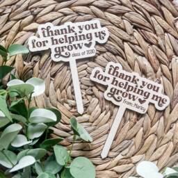Thank You For Helping Us Grow Plant Sign - Teacher Appreciation Marker Back To School Sticks You Gift - thumbnail 1