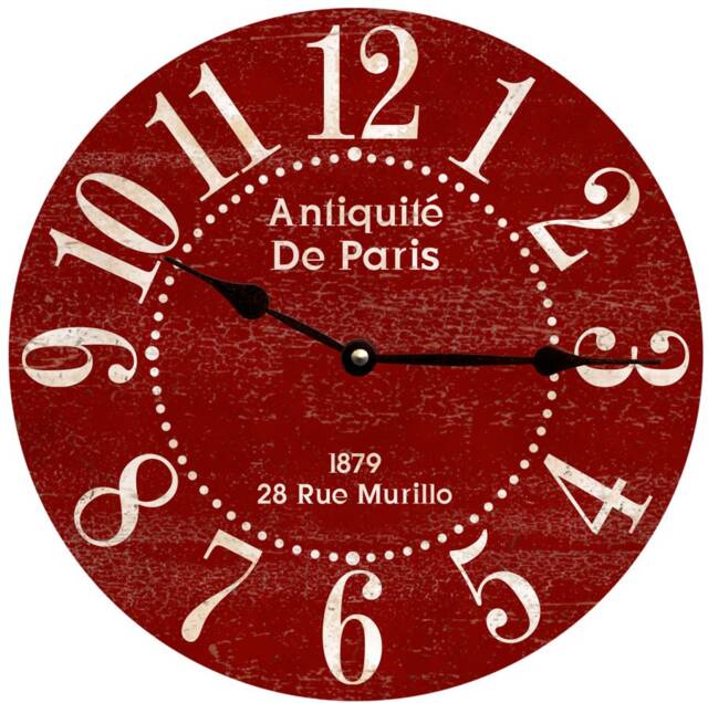 Paris Clock - Antiquite De Red Clock - image 1