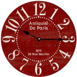 Paris Clock - Antiquite De Red Clock - thumbnail 1