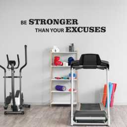 Work Out Essentials, Gym Wall Decal. Be Stronger Than Your Excuses - thumbnail 3