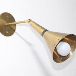 Brass Wall Sconce - Mid Century Sputnik Plug-In Bedside Lamp - thumbnail 3