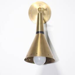 Brass Wall Sconce - Mid Century Sputnik Plug-In Bedside Lamp - thumbnail 2