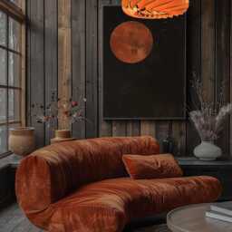 Handmade Wooden Hanging Lamp - Modern Mid-Century Ceiling Lighting Natural Home Decor - thumbnail 2