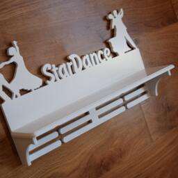 Personalized Gift For Girl Birthday Sport Wall Wood Medal Holder Trophy Shelf Dancer Race Display Case Custom Hanger - thumbnail 2