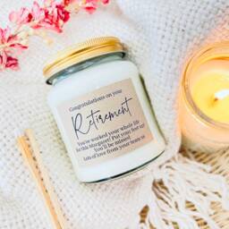 Personalised Retirement Candle Gift Congratulations - thumbnail 2