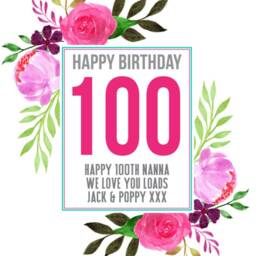 Personalised 100Th Birthday Plant Pot - With Any Name & Message Gifts - thumbnail 3