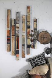 Organic Natural Repurposed 6 Wood Metal Tin Block Art Totems Assemblages Perfect For Lovers Anniveraries Arizona Colorado Mts