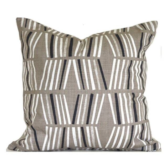 Indoor Pillow Covers With Zipper, Washable, Quick Shipping, Tan Ricardo Oyster - image 1