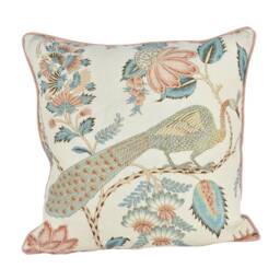 Schumacher - Campagne Peacock & Rouge Lush Lively French Floral Designer Cushion Cover Handmade Throw Pillow Home Decor - thumbnail 2