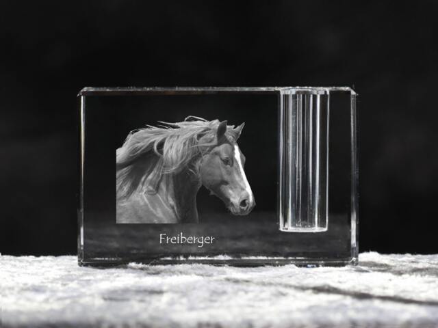 Freiberger , Crystal Pen Holder With Horse, Souvenir, Decoration, Limited Edition, Collection - image 1