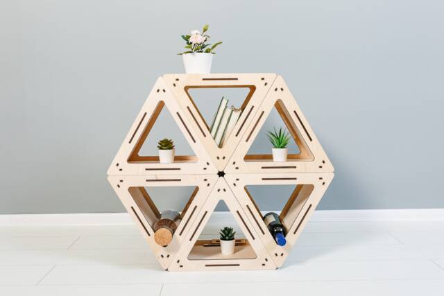 Bookcase Handmade Furniture Plant Stand Housewarming Gift Toy Storage Loft Shelf Shelving Unit Wood Bookshelf - image 1