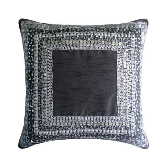 "Luxury Grey Pillows Cover, 16""x16" - image 1