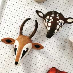 Paper Mache Gazelle Head, Olivia - thumbnail 4