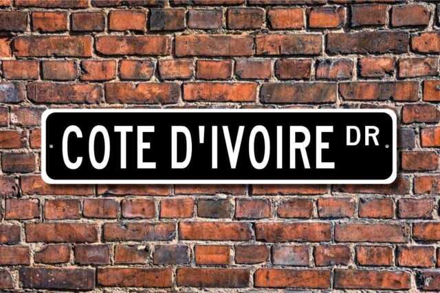 Cote D'ivoire Sign, Wall Decor, Gift, Souvenir Street Quality Metal Sign - image 1