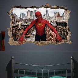 Superheroes New York City Spiderman Wall Sticker Decal Mural Poster Decor 1012 - thumbnail 2
