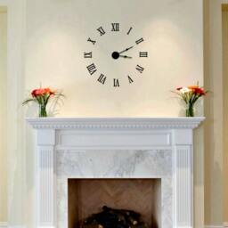 Large Wall Clock Vinyl Decal - Extra Roman Numerals - Movement Not Included Removable Sticker - thumbnail 2