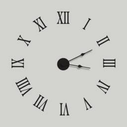 Large Wall Clock Vinyl Decal - Extra Roman Numerals - Movement Not Included Removable Sticker