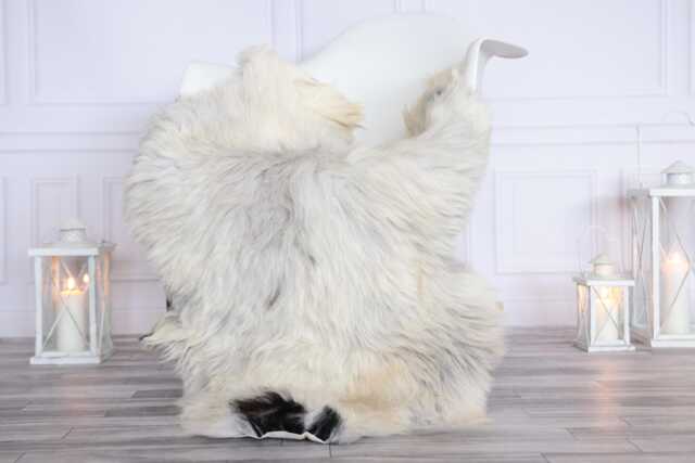 Organic Sheepskin Rug, Real Gute Sheepskin, Christmas Home Decor, Gray Ivory Rug #octgute10 - image 1