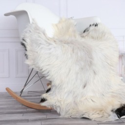 Organic Sheepskin Rug, Real Gute Sheepskin, Christmas Home Decor, Gray Ivory Rug #octgute10 - thumbnail 3