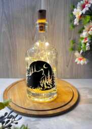Wolf Bottle Light , Led Lamp, Decorative Light Up , Home Decor