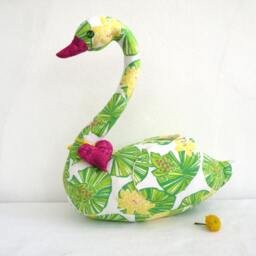 Lily Pond, Home D??cor, Stuffed Animals, Girl Room, Cotton Silk, Designer's Fabric - thumbnail 2