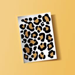 Leopard Print Pattern Vinyl Wall Art Stickers Decals Kids Room Children's Bedroom - thumbnail 2
