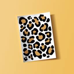 Leopard Print Pattern Vinyl Wall Art Stickers Decals Kids Room Children's Bedroom - thumbnail 3
