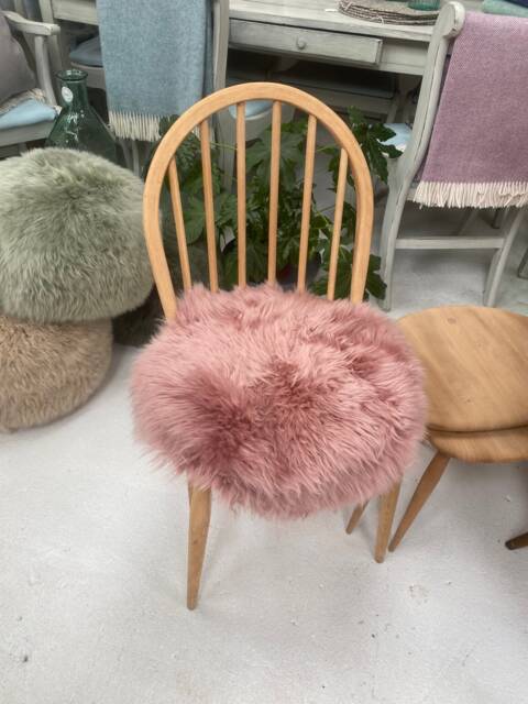 Pink Sheepskin Seat Pad , Dusky Pink Genuine Pad, Amazing Gift - image 1