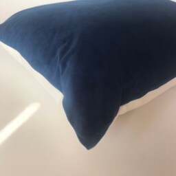 Dark Cobalt Blue Velvet Pillow Cover - thumbnail 2