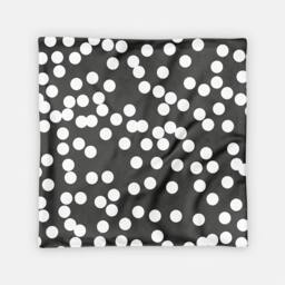 Dotty Throw Pillow. 18x18 Pillow Case. Black White Graphic Cushion. Polka Dot Sofa Modern Decorative - thumbnail 2