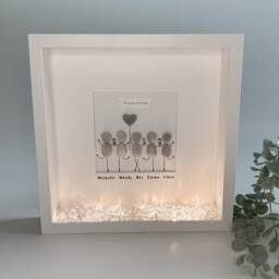 Personalised Pebble Art Picture Frame Friends Birthday Gift 50Th 60Th 70Th Girls Group Keepsake Custom Rock Art