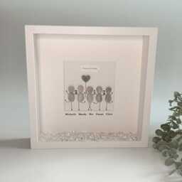 Friends Special Birthday Pebble Art Picture Frame Personalised Group Birthday Pebble Art Friends 40Th 50Th 21st 30Th 18Th 60 Her UK - thumbnail 2