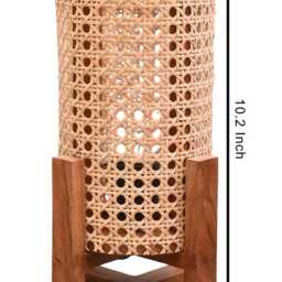 Handmade Wooden Table Lamp Bohemian Rustic Home Decor - thumbnail 2