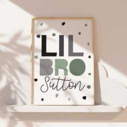 3 Brothers Bedroom Prints, Boys Decor, Sibling Nursery Brother, Playroom Wall Art, Big Bro Lil - thumbnail 3