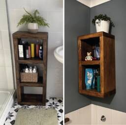 Bathroom Storage Unit/ Any Size & Colour/ Shelving Wood Rustic Dvd Storage/ Tower Shelf