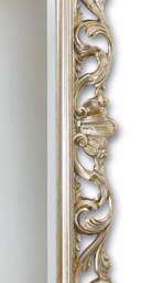 Classic Victorian Antique Silver Leaf Mirror - Made in Italy Louis Xiv Italian Baroque Wall Ornate Luxury #8053 - thumbnail 3