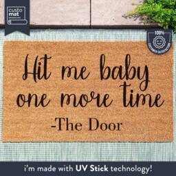 Hit Me Baby One More Time Doormat - Funny Door Mat Welcome Housewarming Gift Custom Rug - thumbnail 1