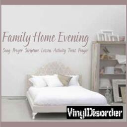Family Home Evening Song Prayer Scripture Lesson Activity Treat - Vinyl Wall Decal Quotes Sticker R044Et - thumbnail 1