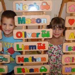 Personalized Name Puzzle, Custom Wooden Letter Gift, Newborn Free Engraving Message, Jack - thumbnail 4