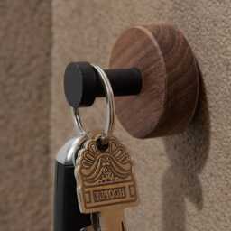 Walnut Wall Hook, Decorative Clothes Modern Home Decoration Gift, For Storage, 2Pcs, 4Pcs - thumbnail 2