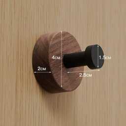 Walnut Wall Hook, Decorative Clothes Modern Home Decoration Gift, For Storage, 2Pcs, 4Pcs - thumbnail 4