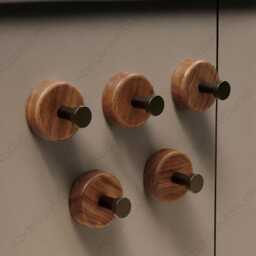 Walnut Wall Hook, Decorative Clothes Modern Home Decoration Gift, For Storage, 2Pcs, 4Pcs
