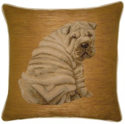 Sale Sharpei Sitting Backview Tapestry Cushion Cover Sham - thumbnail 1