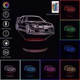 Personalised Sports Car Night Light, Gift, Racing Gifts For Him, Lights, Led Bedroom Light - thumbnail 2