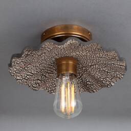 Kapok Organic Ceramic Ceiling Light Black Clay 10.25 - thumbnail 3