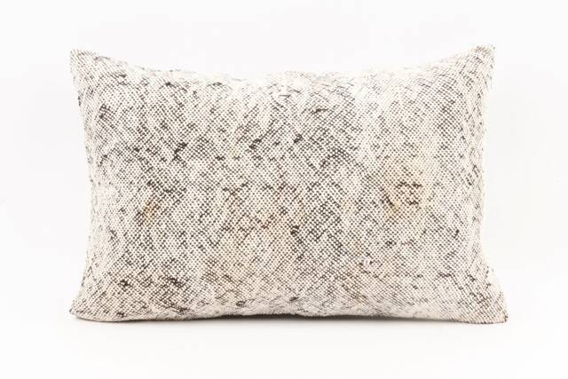 Handwoven Turkish Kilim Lumbar Pillow Bohemian Home Decor - 16x24 Inch - image 1