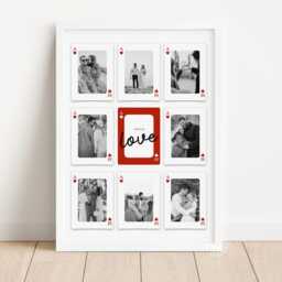 Playing Card Photo Wall Art, Lucky in Love Print, Valentines, Anniversary, Wedding Gift - thumbnail 3