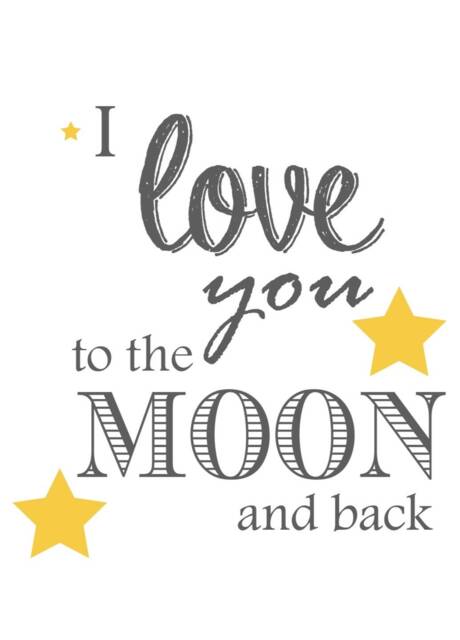 Love You To The Moon & Back Print, Gift For Him, Her, Husband Gift, Wife Anniversary Daughter, Son, Valentine's - image 1